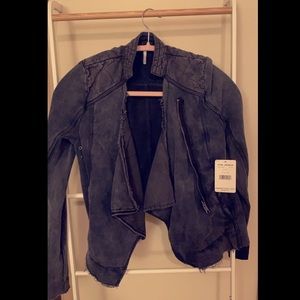 Free People Moto Jacket Cardigan